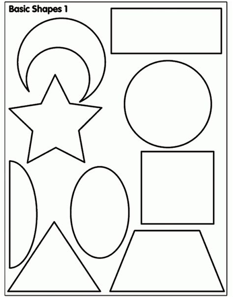 preschool shapes coloring pages  print pivq