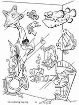 Nemo Finding Coloring Pages Tank Gang Color Gurgle Gill Peach Colouring Fish Disney Starfish Bubbles Bloat Book Jacques Gramma Moorish sketch template