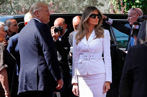 melania trump coldly slapped away donald trump s hand in israel gq