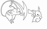 Pikachu Coloring Raichu Pages Vs Pokemon Drawing Eevee Pichu Color Printable Getcolorings Getdrawings sketch template
