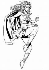 Supergirl Superwoman Kolorowanki Dzieci Canary Coloriages Inhabituellement Héros Coloring sketch template