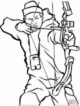 Chasse Chasseur Arco Arc Archery Hunter Flecha Tiro Coloriages Gratuits Supercoloring Dibujo Bows Dentistmitcham sketch template