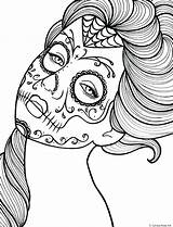 Pages Coloring Printable Girly Getcolorings Crossbones Skull sketch template