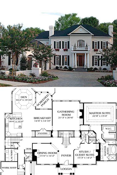 traditional colonial floor plans image