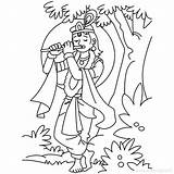 Krishna Coloring Janmashtami Flute Shri Kostenlos Ausmalbild Xcolorings 768px 96k sketch template