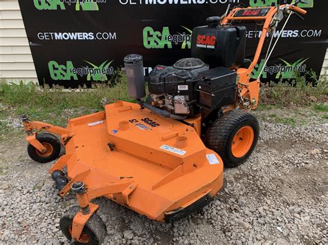 scag commercial hydro walk  mower whp kaw   month lawn mowers  sale