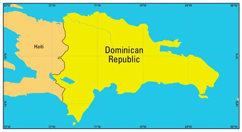 Island Of Haiti And Dominican Republic Map