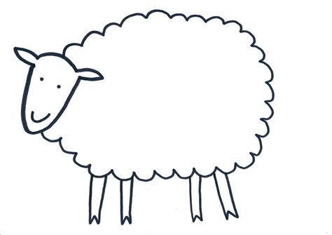sheep template sheep outline sheep