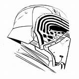 Ren Kylo Drawing Wars Star Helmet Starwars Coloring Force Drawings Mask Tattoo Pages Awakens War Paintingvalley Sketch поиск Darth Vader sketch template