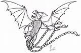 Stryke Dragons Httyd Ataque Treinar Dragão Deathgripper Triplo sketch template