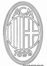 Milan Ac Coloring Logo Pages Soccer Freekidscoloringpage Football Fotball Printable Online Colouring Kids Party Total Views sketch template