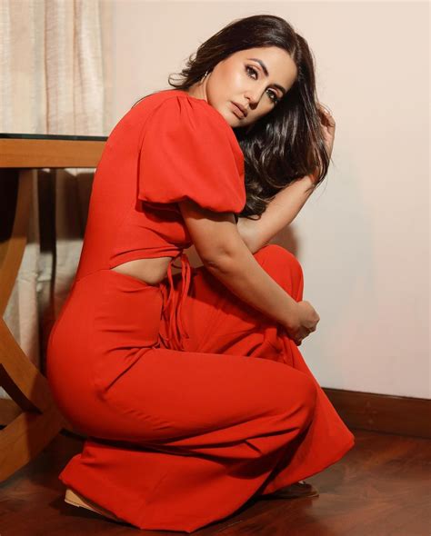 Hina Khan In Red Cutout Jumpsuit Will Make Your Heart Skip A Beat See