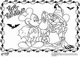 Coloring Mickey Mouse Pages Halloween Minnie Disney Kingdom Magic Princess Kids Printable Adults Color Print Cute Florida Very Just Popular sketch template