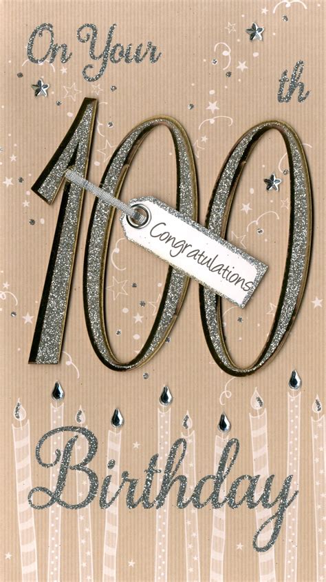 happy 100th birthday greeting card cards