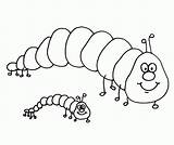 Caterpillar Coloring Outline Pages Clipart Kids Cliparts Clip Library Popular Coloringhome sketch template