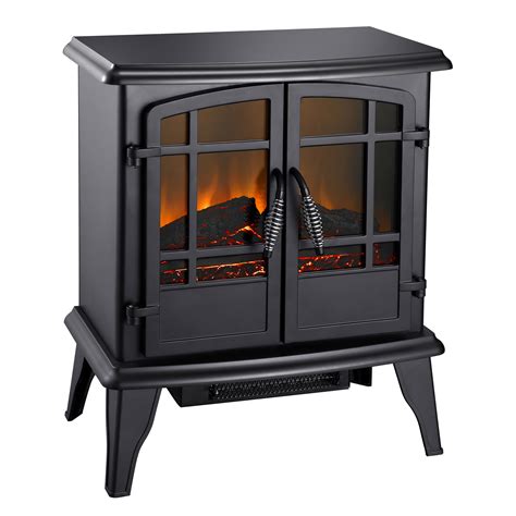 pleasant hearth ses   electric   wood stove heater black ebay