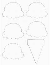 Template Ice Cream Cone Printable Crafts Scoop Coloring Templates Kids Cones Food Print Craft Scoops Paper Allkidsnetwork Project Icecream Theme sketch template
