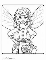 Fairy Coloring Pirate sketch template