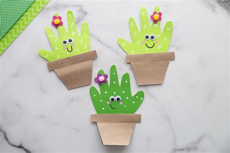 cactus handprint   ideas  kids