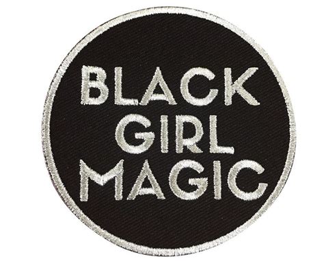 black girl magic patch silver black girl magic black