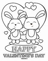 Valentin Valentine Coloriage Joyeuse Dessin Bunnies Lapins Makeitgrateful Children Imprimer Ohlade Noncommercial Belongs Respective sketch template