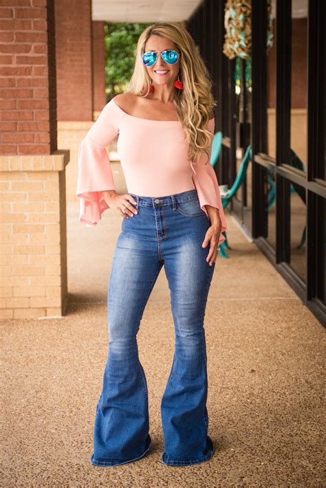 Flare Jeans Style Bell Bottom Pants Outfit Full Figure Fashion