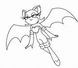 Sonic Coloring Pages Rouge Bat Rocks Blaze Cat Character Color sketch template