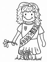 Girl Scout Coloring Pages Bestofcoloring sketch template