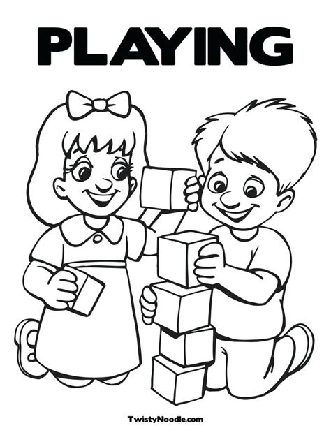 friends playing coloring pages  getdrawings