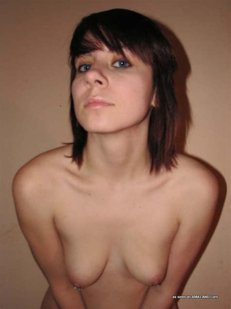 emo short haired babe is nude pichunter