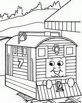 Coloring Thomas Toby sketch template