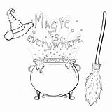 Cauldron Outlined Potion sketch template