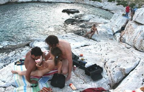 Greek Cuckold Slut Irina Public Threesome By The Sea