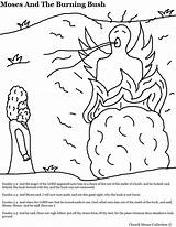Bush Burning Moses Coloring Pages Exodus Church Sunday School Children Collection Printable Kids House Clip Library Clipart Popular Churchhousecollection sketch template