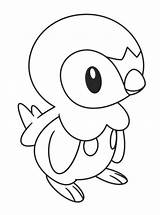 Piplup Coloring Pages Pokemon Getcolorings Color Getdrawings sketch template