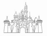 Castle Disney Coloring Pages Printable Disneyland Kids Categories sketch template