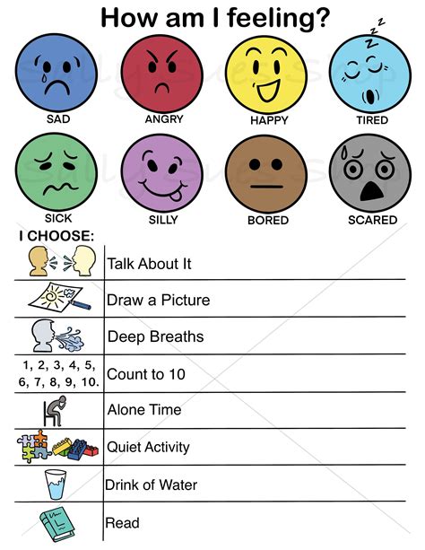 emotion chart printable