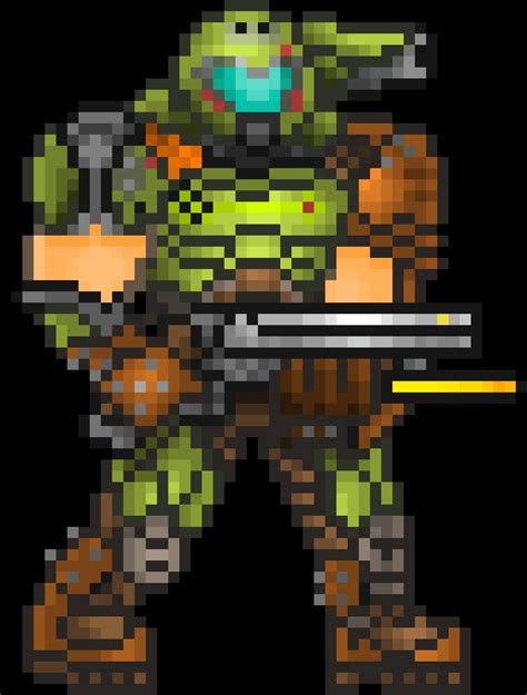 My Finished Doom Slayer Pixel Art Doom
