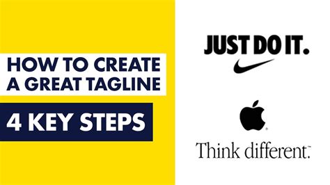 create  great tagline   brand  important steps
