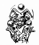 Coloring Clown Pages Insane Posse Icp Sticker Stickers Decals Getcolorings Evil sketch template