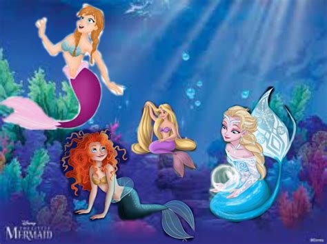 dp mermaids disney princess fan art  fanpop