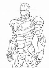 Ironman Colorir Mewarnai Ferro Stark Superhero Mark sketch template
