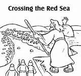 Sea Red Moses Coloring Parting Pages Bible Story Color Crossing Book Printable Colour Print Getcolorings sketch template