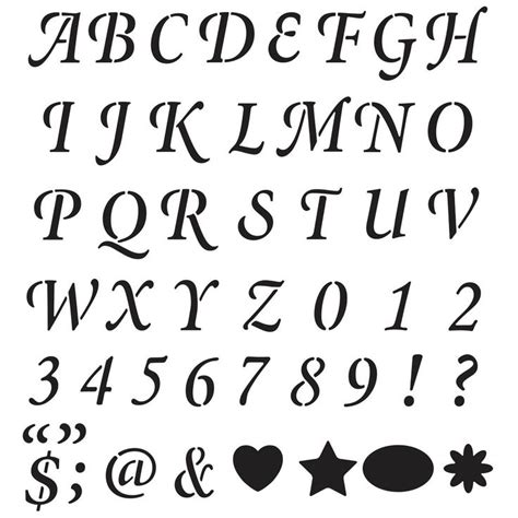 pin  cinda dudding  stencils letter stencils lettering large