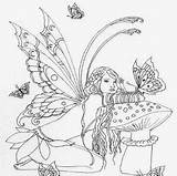 Coloring Fairy Butterfly Pages Color Print Adult Choose Board sketch template