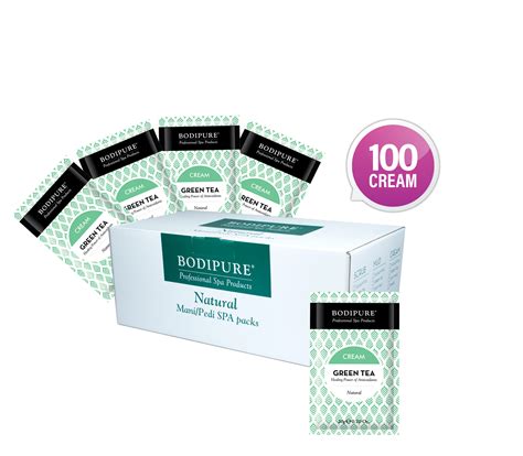 green tea massage cream single   packs bodipure professional spa
