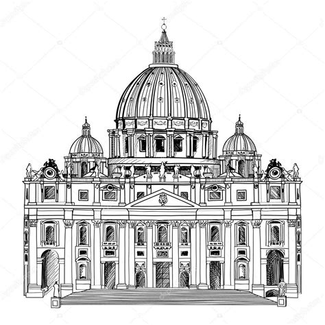 basilica de san pedro dibujo dibujo de arquitectura