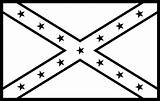 Rebel Confederate Flags sketch template