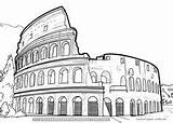 Colosseum Rome Coloring Pages Kids Drawings Ausmalen Printable Malvorlage Roman Outline Drawing Malen Famous Wonders Rom Ausmalbilder Ausmalbild Activities Draw sketch template
