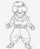 Gohan Goku Saiyan Coloringhome Pngegg sketch template